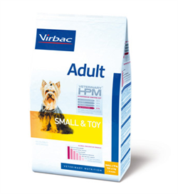 Virbac HPM Adult Dog Small & Toy. Hundefoder til voksne (dyrlæge diætfoder) 7 kg x 2
